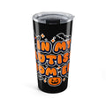 Autism Mom Halloween Tumbler | Pumpkin Bats Spooky Orange Cup