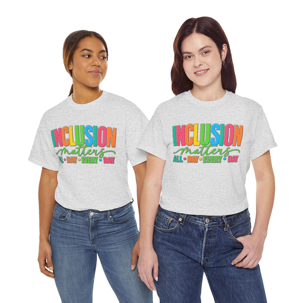 Inclusion Matters T-Shirt | Colorful Pride Graphic Tee | Inclusive Community Shirt | Diversity Awareness Gift