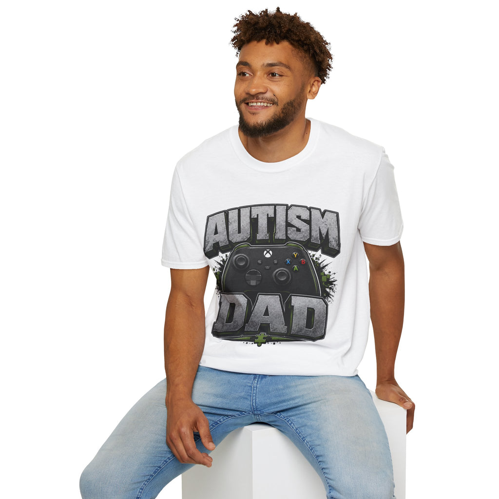 Autism Dad T-Shirt | Video Game Controller Awareness Tee