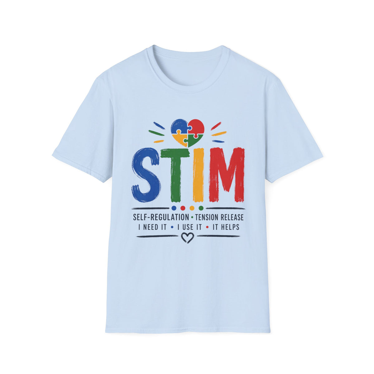 Autism Sensory Shirt | STIM Puzzle Heart Autism Awareness Shirt, Sensory Regulation Support Gift