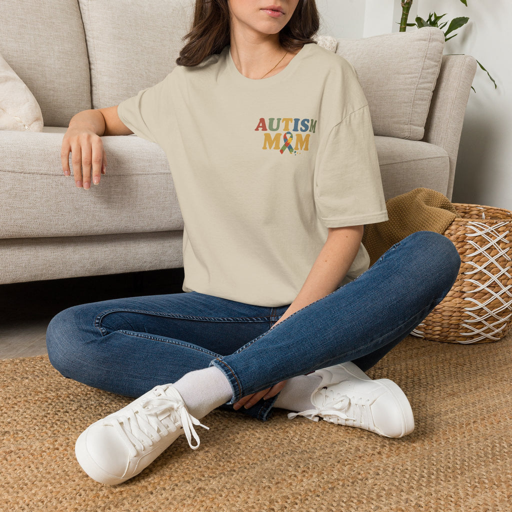 Autism Mom T-Shirt | Autism Awareness Ribbon, Supportive Mom Tee