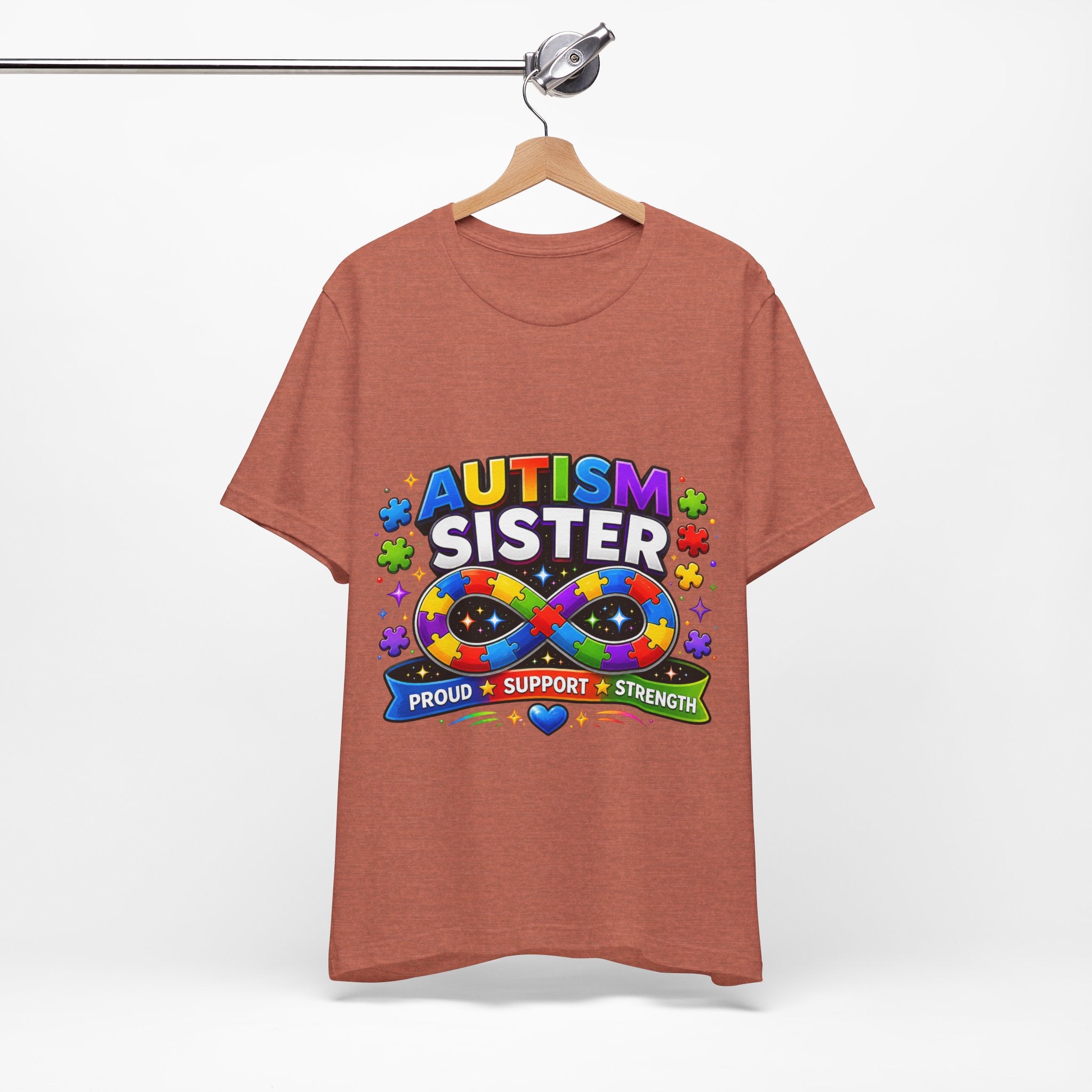 Autism Sister Tee | Puzzle Infinity Support Strength Shirt