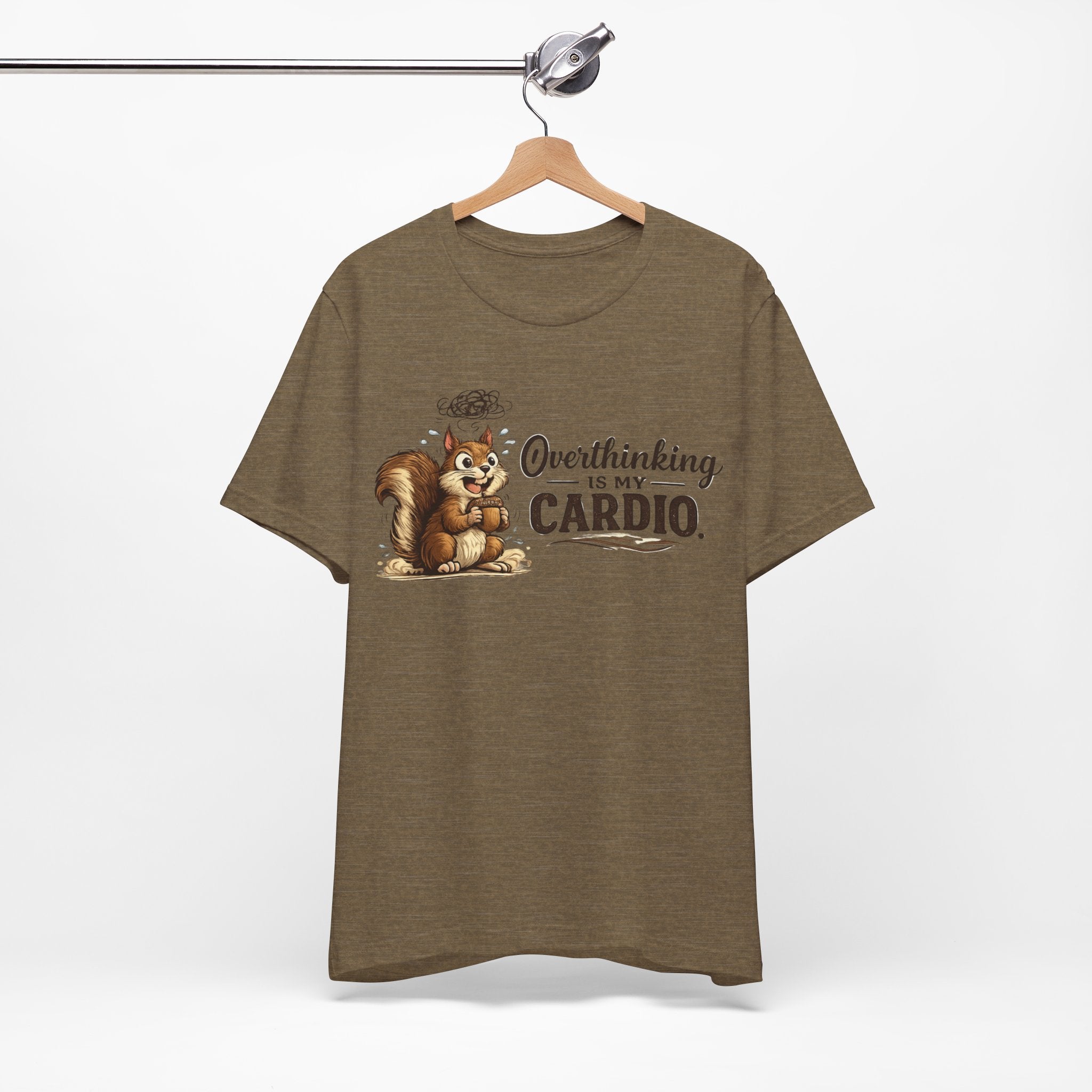 Overthinking Is My Cardio Shirt Funny Anxiety T Shirt ADHD Overthinking Tee Squirrel Graphic Mental Health Gift Neurodivergent Apparel