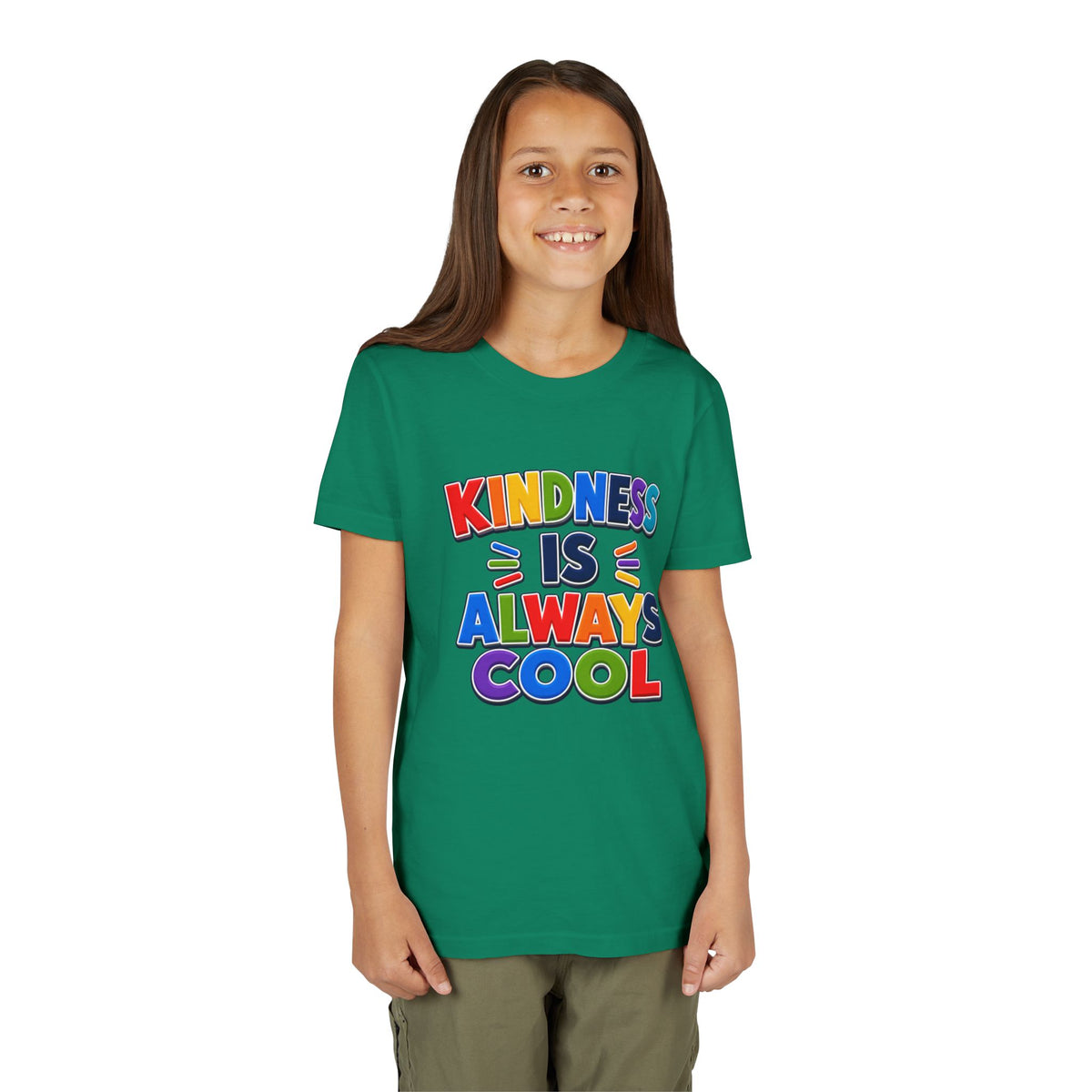 Kindness Is Always Cool youth tee | Rainbow Positive Message Shirt