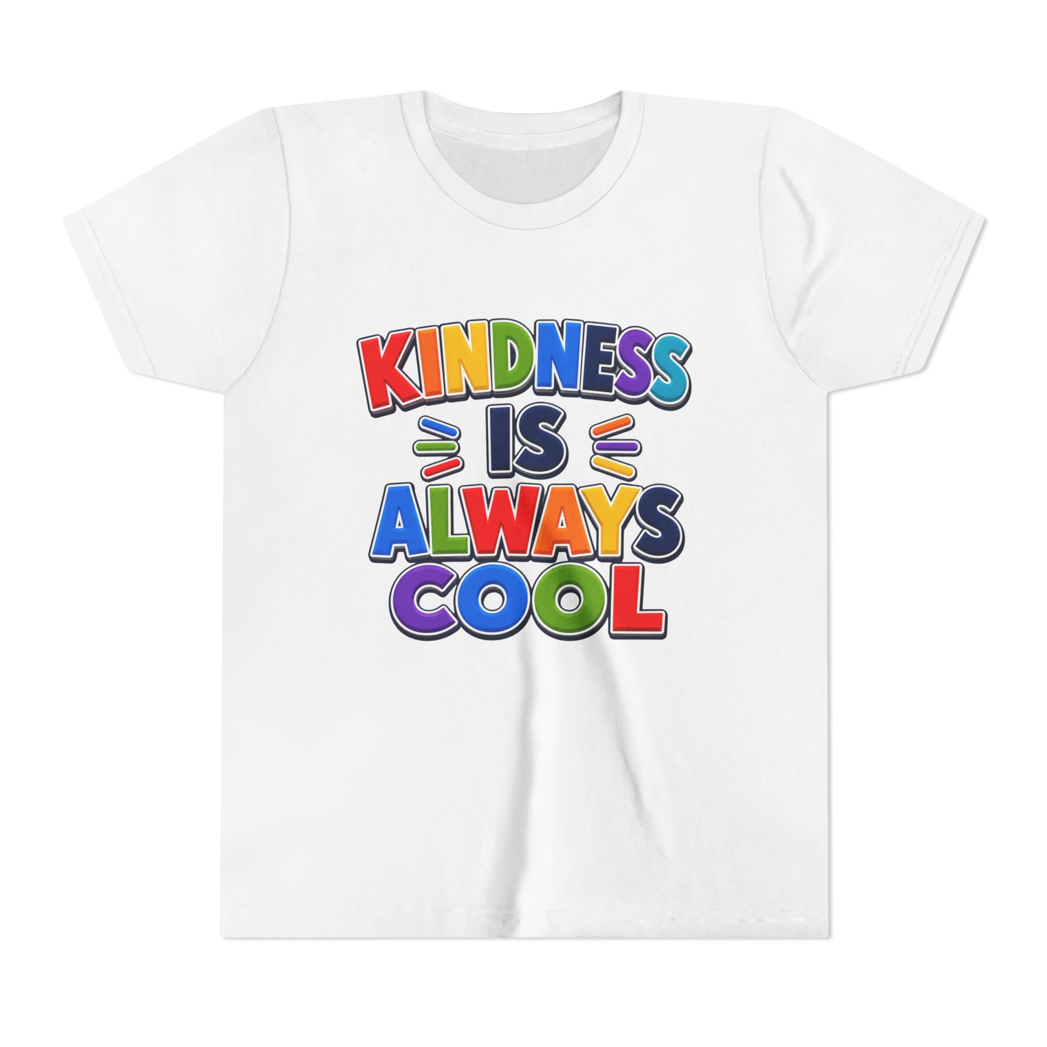 Kindness Is Always Cool Youth Tee | Rainbow Kids Shirt, Positive Message
