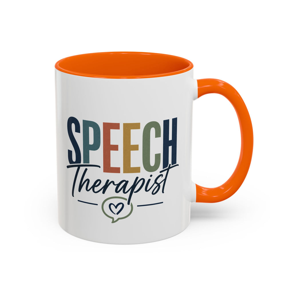 Speech Therapist Coffee Mug | Colorful Lettering Accent Mug