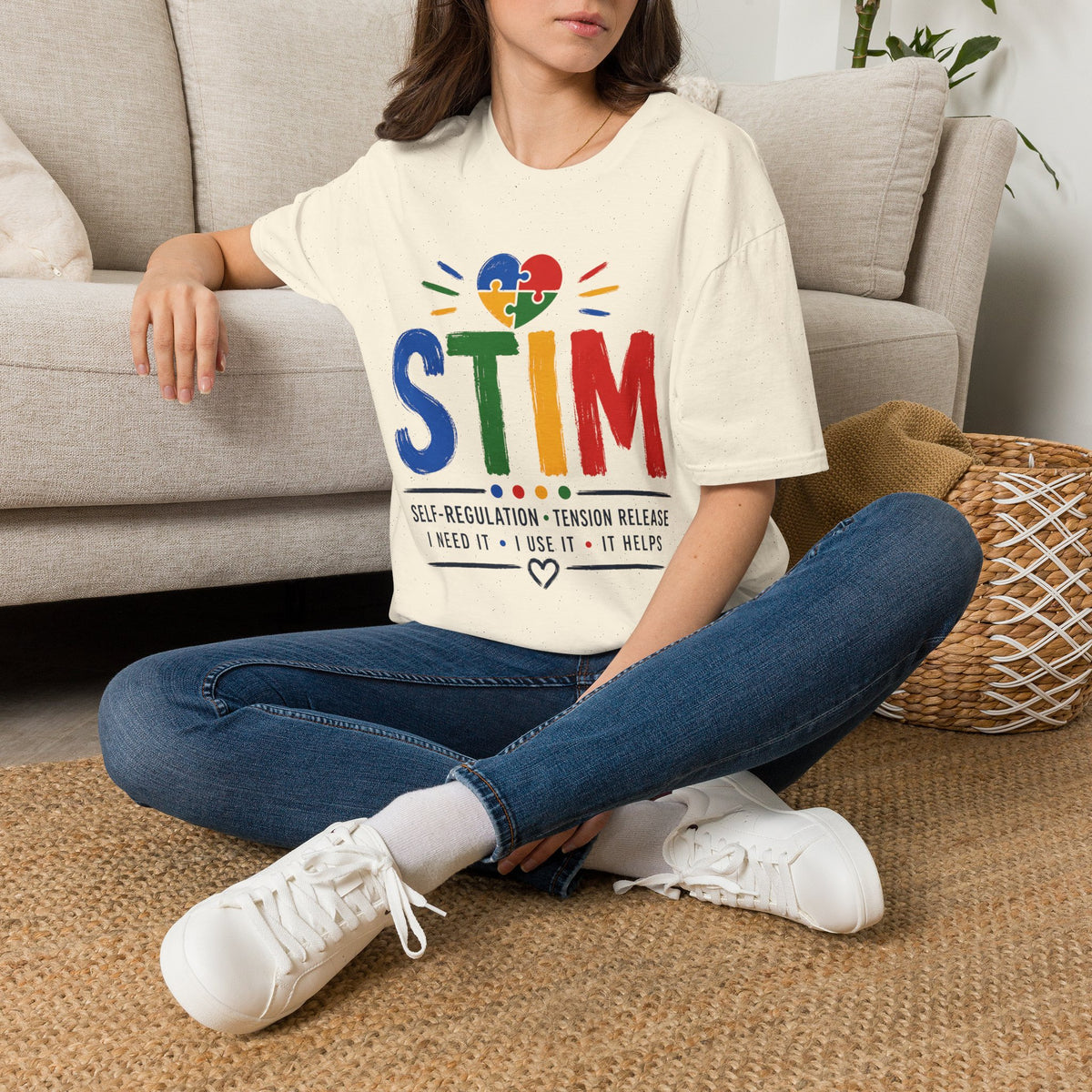 Autism Sensory Shirt | STIM Puzzle Heart Autism Awareness Shirt, Sensory Regulation Support Gift