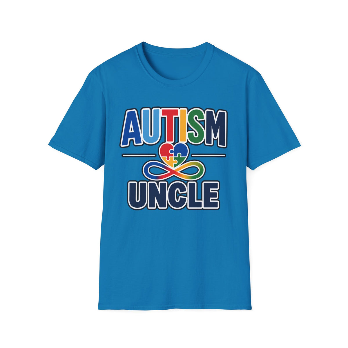 Autism Uncle Shirt, Puzzle Heart Neurodiversity Support Tee, Autism Awareness Uncle Gift, Autism Acceptance Family T-Shirt
