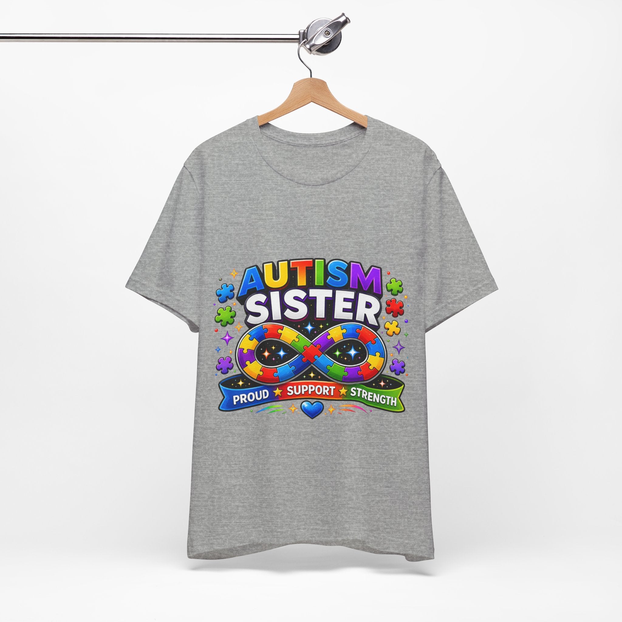 Autism Sister Tee | Puzzle Infinity Support Strength Shirt