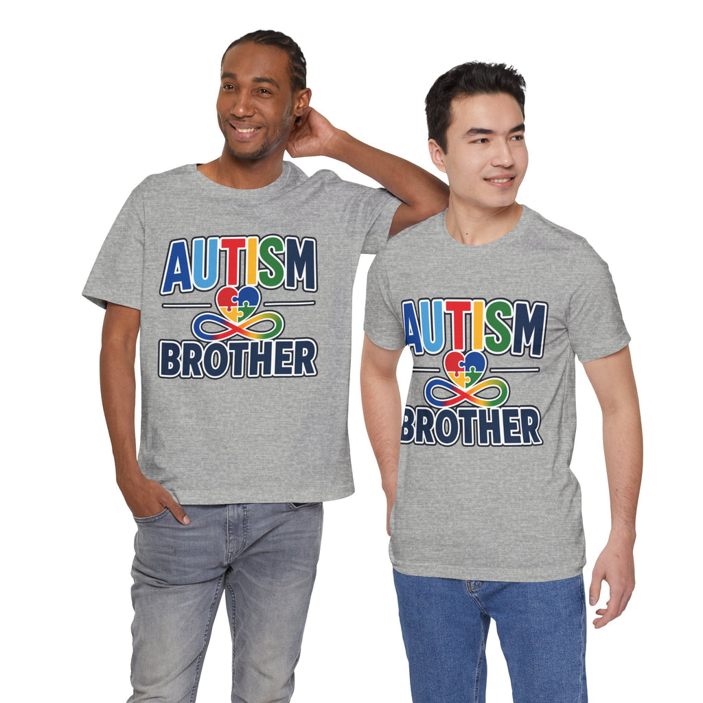 Autism Brother Shirt | Puzzle Heart Infinity T-Shirt | Proud Autism Sibling Tee | Autism Awareness & Acceptance Gift for Brother