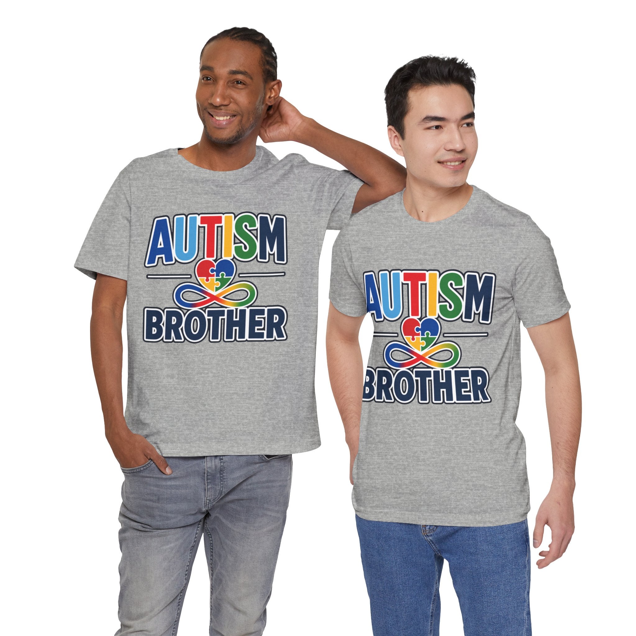 Autism Brother Shirt | Puzzle Heart Infinity T-Shirt | Proud Autism Sibling Tee | Autism Awareness & Acceptance Gift for Brother