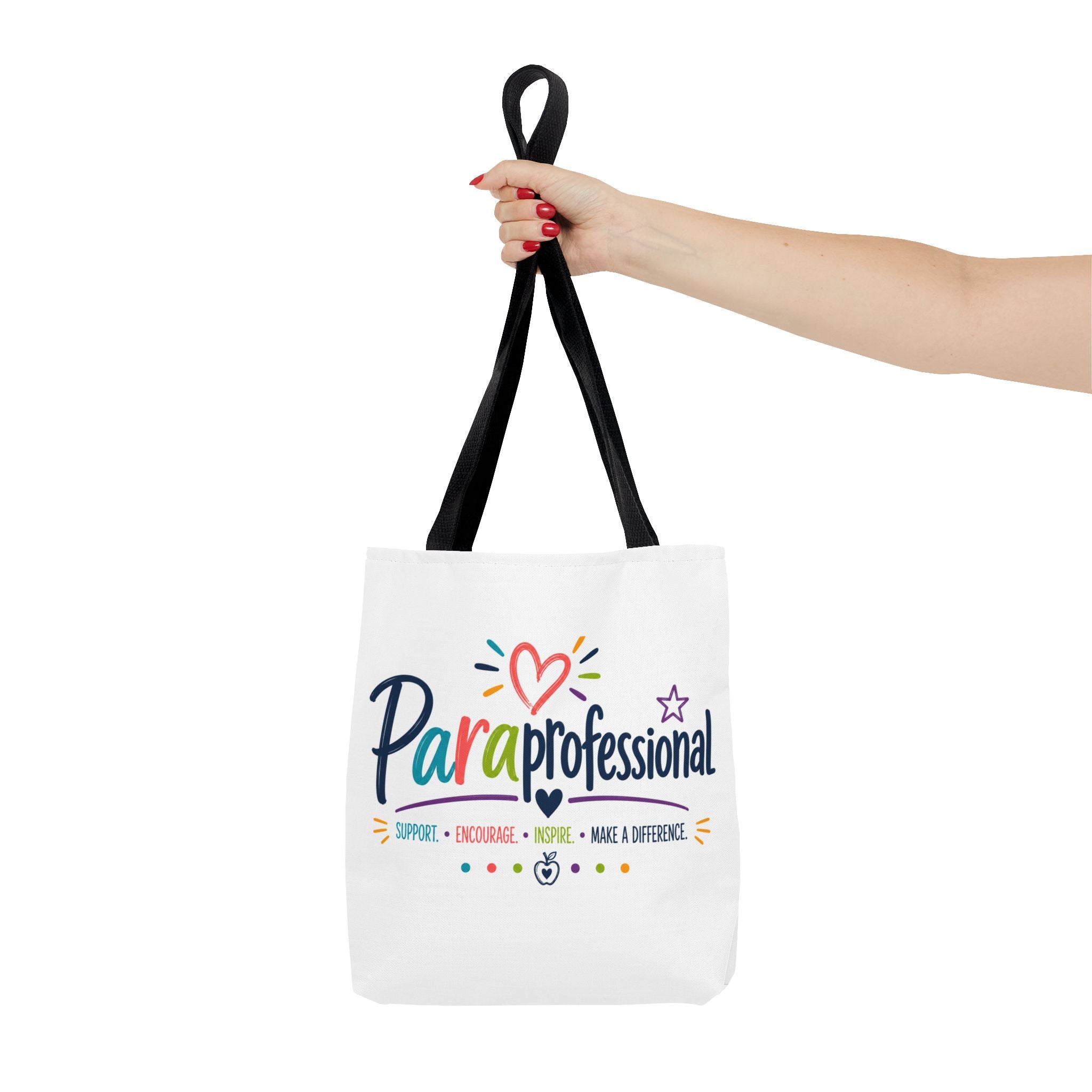 Paraprofessional Heart Logo Tote Bag | School Staff Appreciation