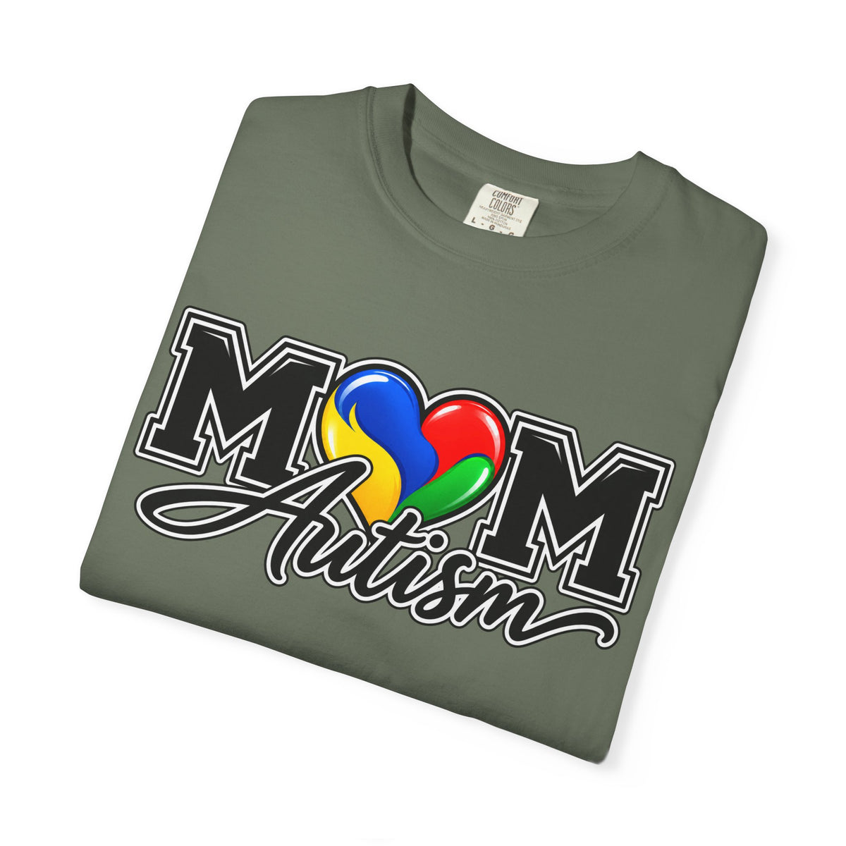 Mom Autism Heart T-Shirt, Autism Awareness Mom Tee, Autism Mom Gift Shirt, Autism Acceptance Family Apparel, Neurodiversity Gift