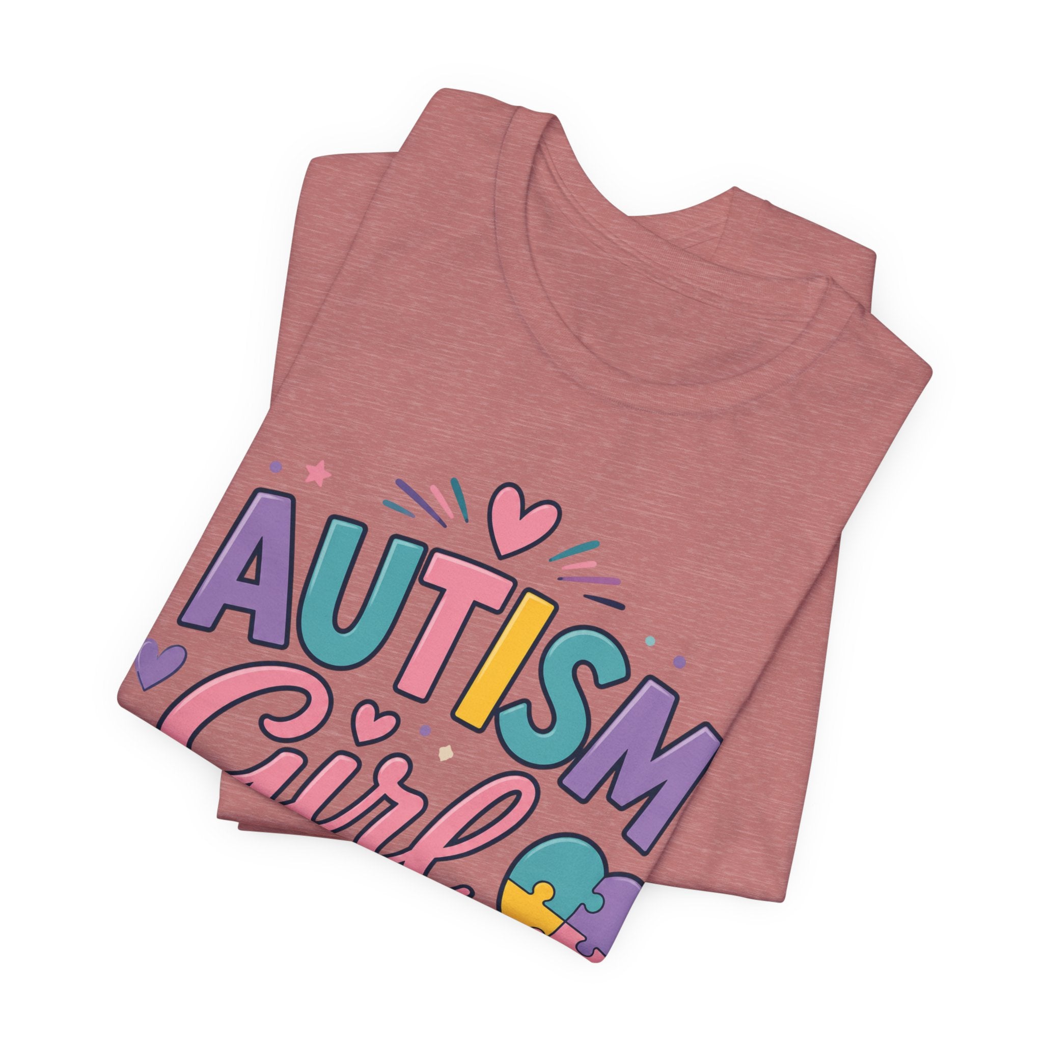 Autism Girl Mom T-Shirt | Puzzle Heart Mom Tee, Neurodiversity Support