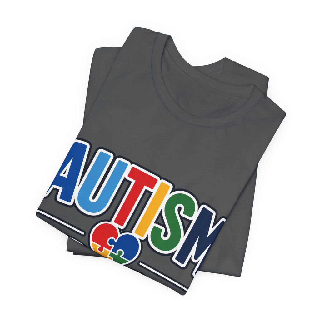 Autism Dad Shirt | Proud Autism Father T-Shirt | Colorful Puzzle Heart Infinity Design | Autism Awareness Gift for Dad | Autism Acceptance Tee