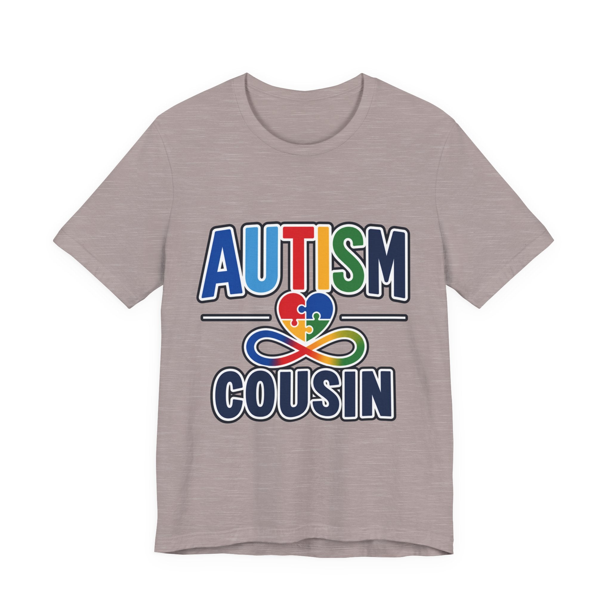 Autism Cousin Shirt | Proud Autism Cousin T-Shirt | Puzzle Heart Infinity Design | Autism Awareness & Acceptance Gift | Special Needs Family Apparel Tee