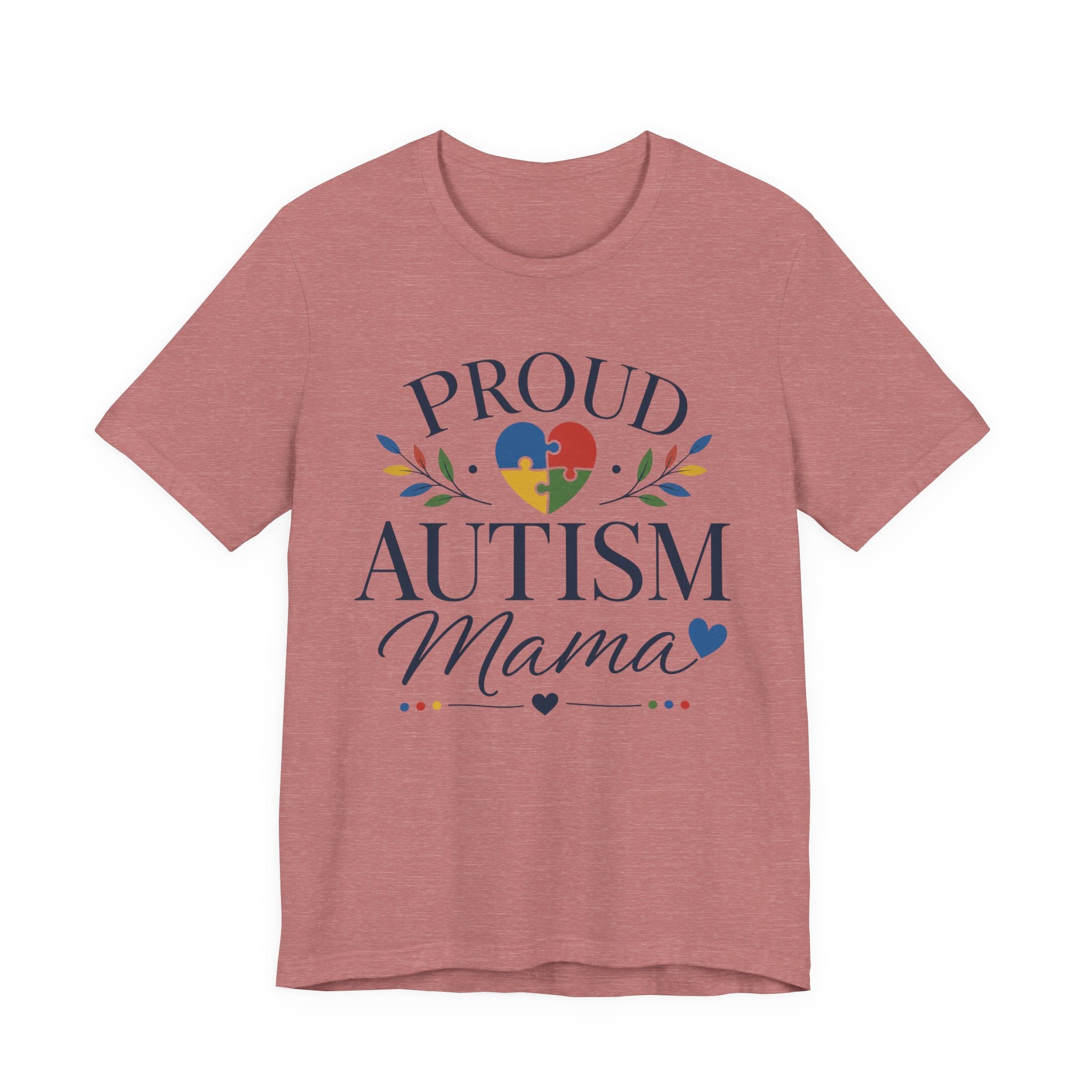 Proud Autism Mama T-Shirt | Puzzle Heart Mom Tee