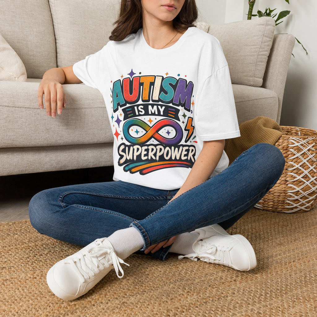 Autism Is My Superpower Shirt Autism Awareness T Shirt Autism Acceptance Tee Infinity Heart Puzzle Design Neurodiversity Gift Unisex