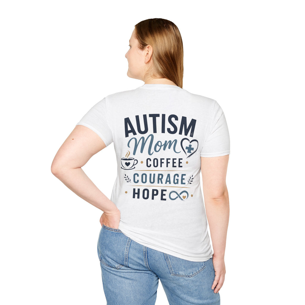 Autism Mom Shirt | Coffee Courage Hope Tee | Autism Mama T-Shirt | Special Needs Mom Gift | Autism Awareness Apparel | Neurodiversity