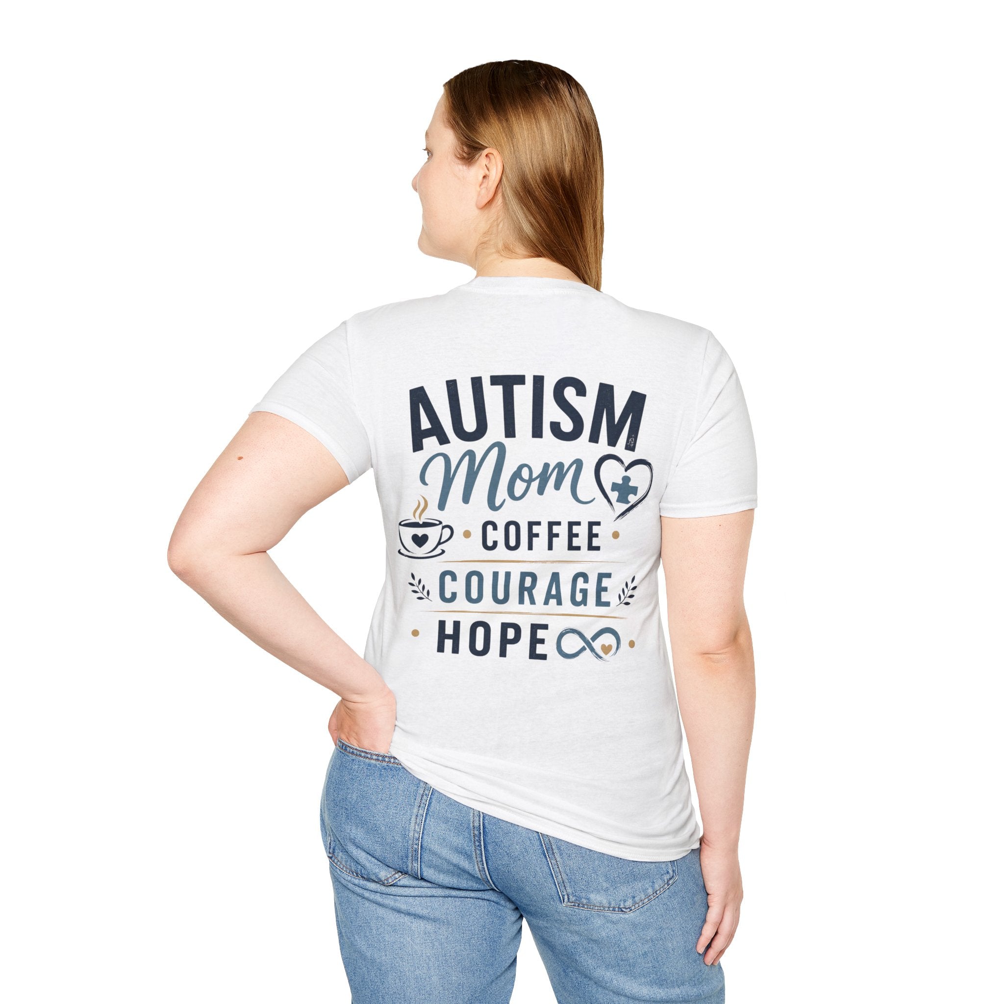 Autism Mom Shirt | Coffee Courage Hope Tee | Autism Mama T-Shirt | Special Needs Mom Gift | Autism Awareness Apparel | Neurodiversity
