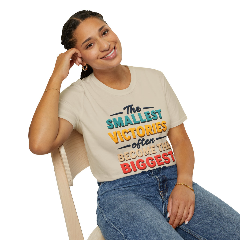 The Smallest Victories Quote T-Shirt | Inspirational Typography Tee