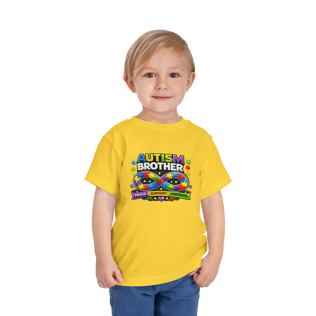 Autism Brother Toddler Tee | Puzzle Ribbon Support