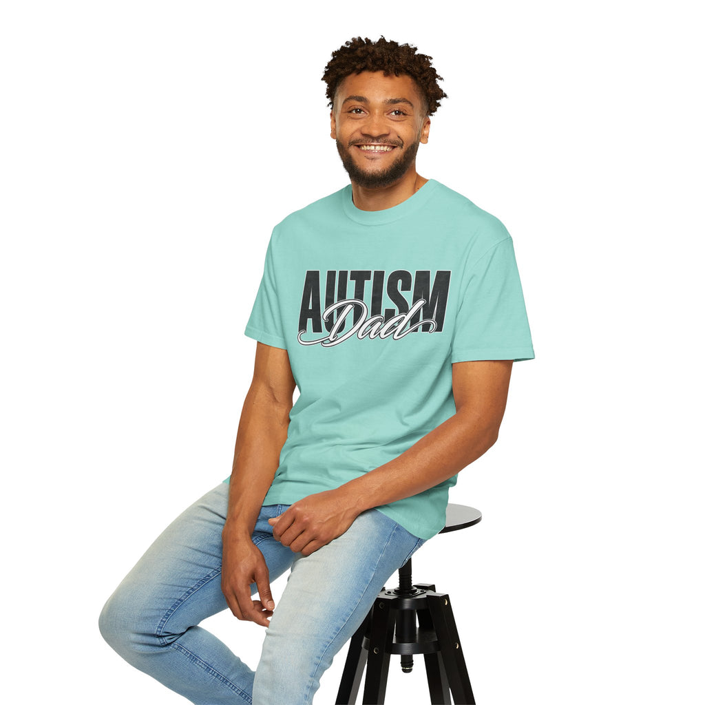 Autism Dad Shirt Autism Dad T Shirt Proud Autism Father Rainbow Block Letter Tee Autism Awareness Autism Acceptance Gift for Dad