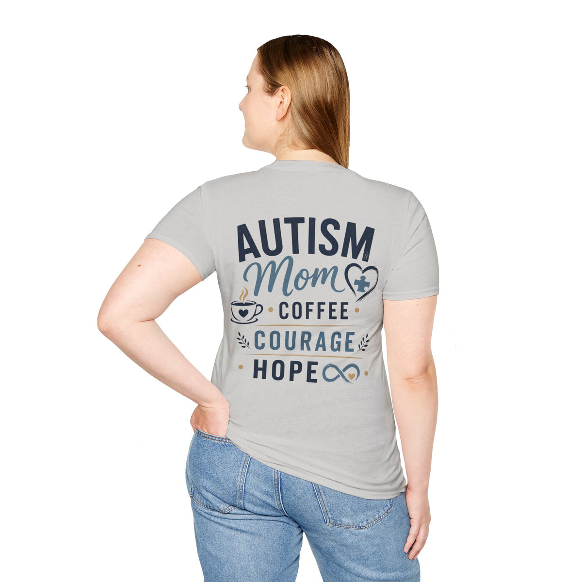Autism Mom Shirt | Coffee Courage Hope Tee | Autism Mama T-Shirt | Special Needs Mom Gift | Autism Awareness Apparel | Neurodiversity