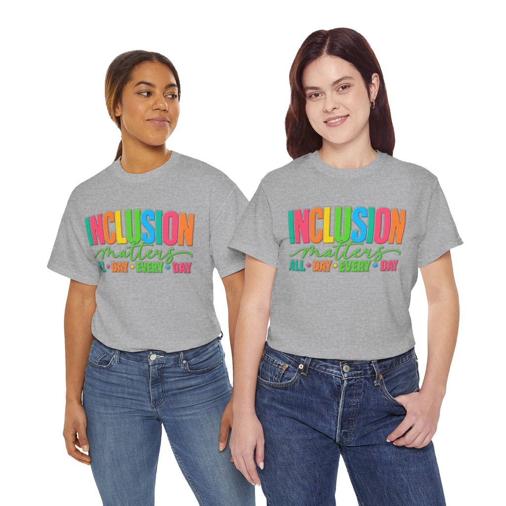 Inclusion Matters T-Shirt | Colorful Pride Graphic Tee | Inclusive Community Shirt | Diversity Awareness Gift