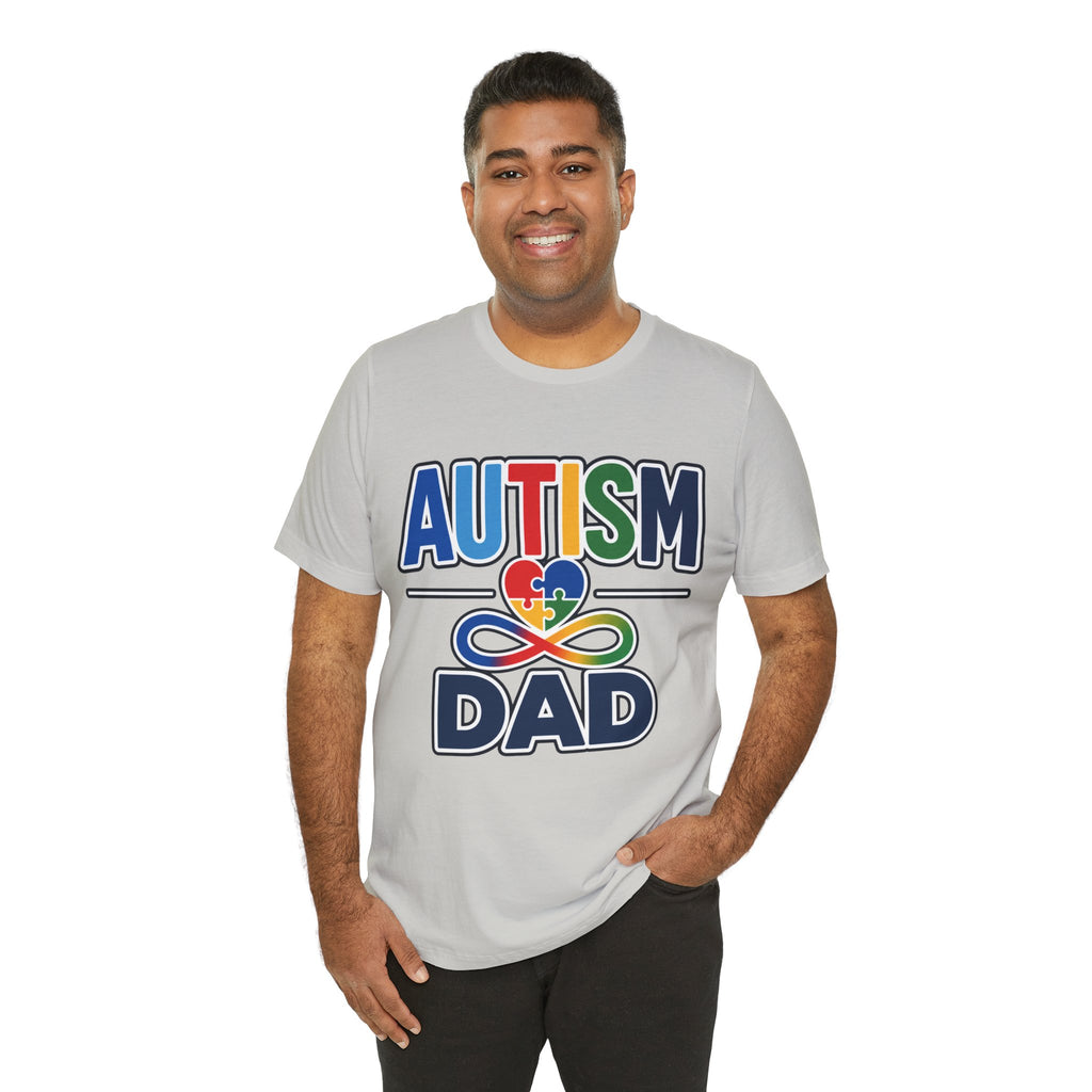Autism Dad Heart Puzzle Infinity Shirt, Autism Awareness T-Shirt, Autism Acceptance Dad Gift, Neurodiversity Family Apparel