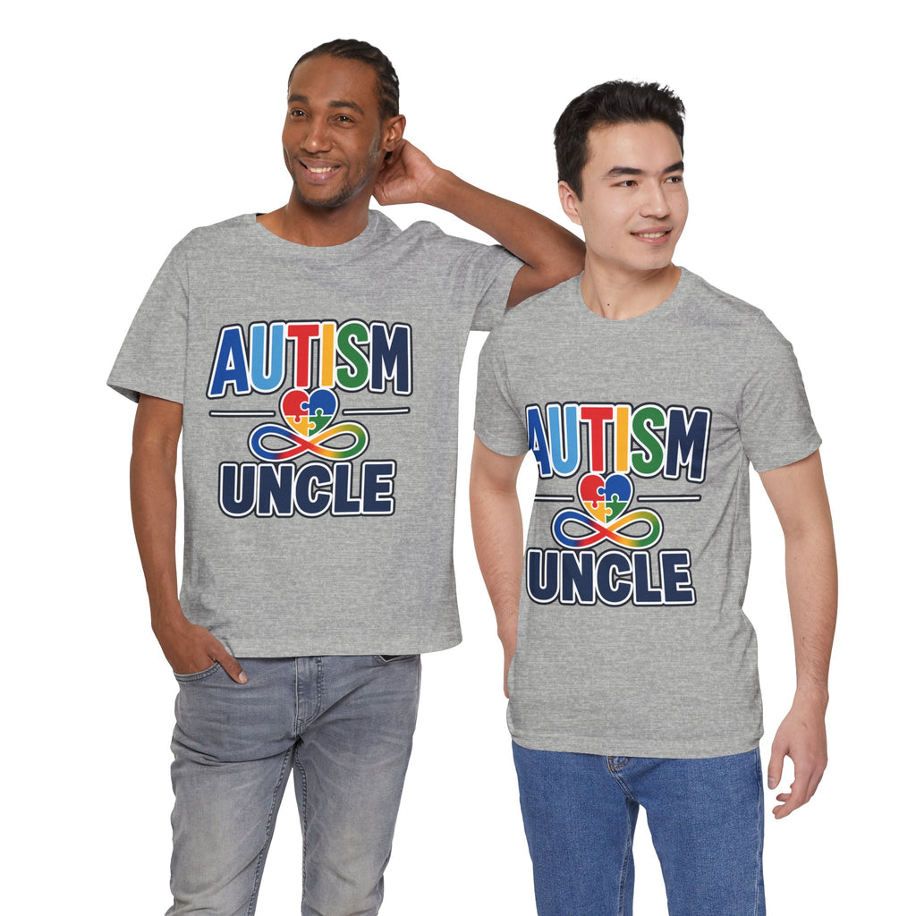 Autism Uncle Shirt | Proud Autism Uncle T-Shirt | Colorful Puzzle Ribbon Infinity Design | Autism Awareness & Acceptance Gift | Special Needs Family Apparel