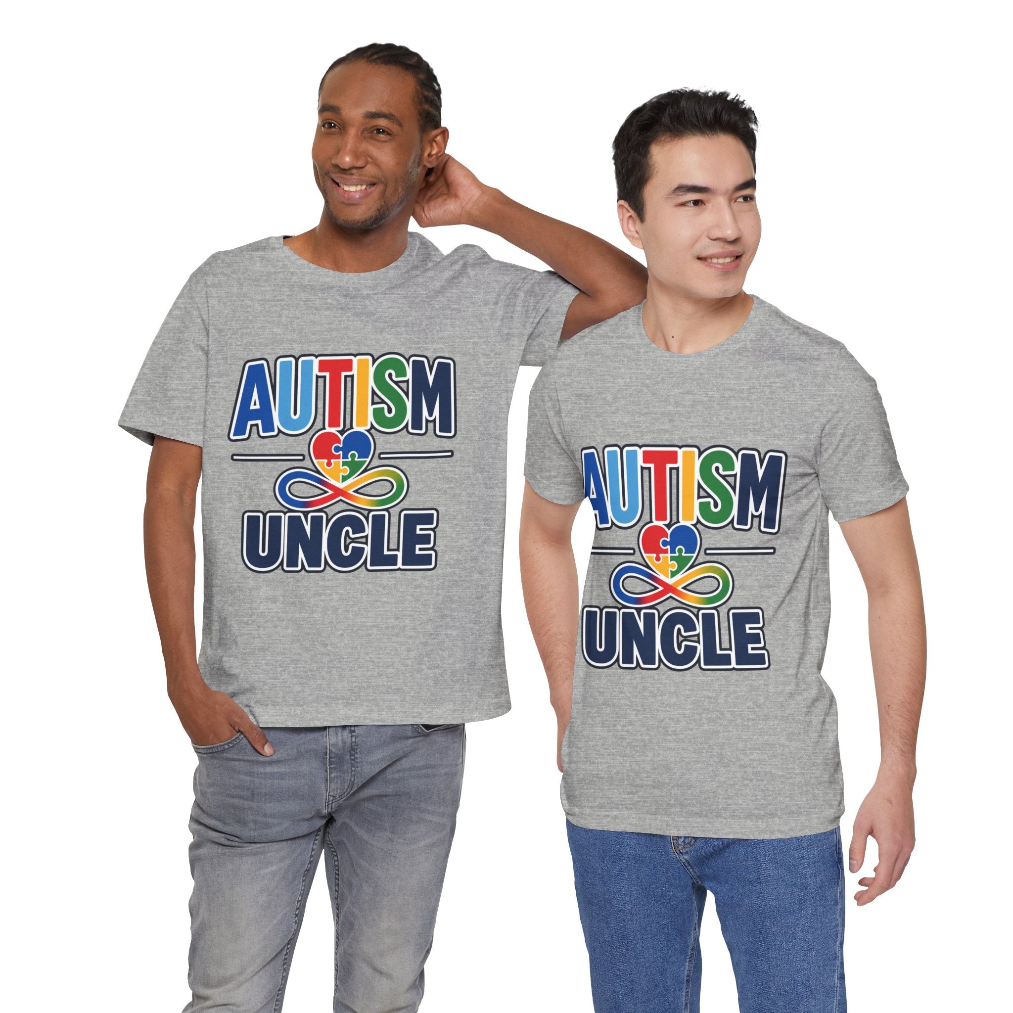 Autism Uncle Shirt | Proud Autism Uncle T-Shirt | Colorful Puzzle Ribbon Infinity Design | Autism Awareness & Acceptance Gift | Special Needs Family Apparel