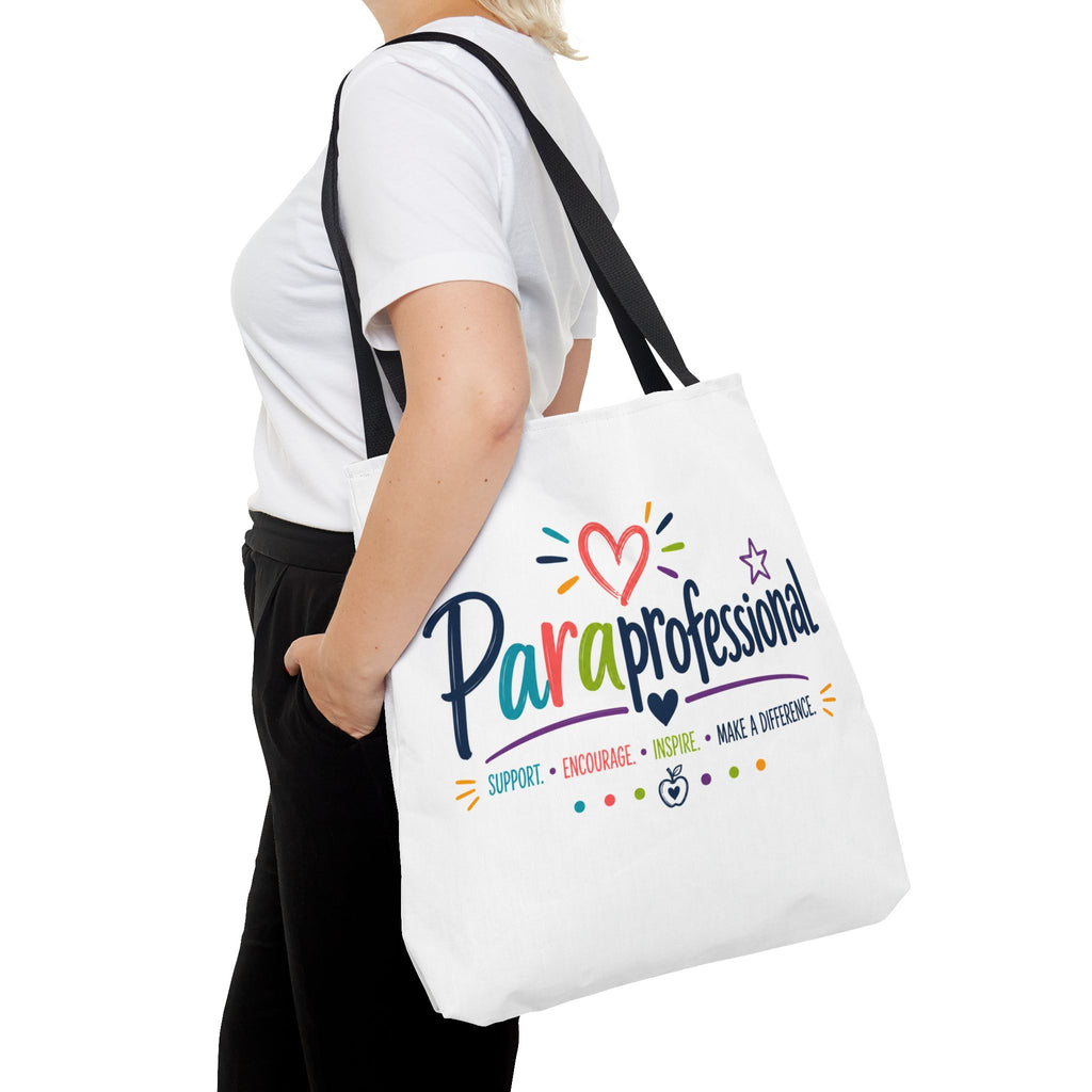 Paraprofessional Heart Logo Tote Bag | School Staff Appreciation