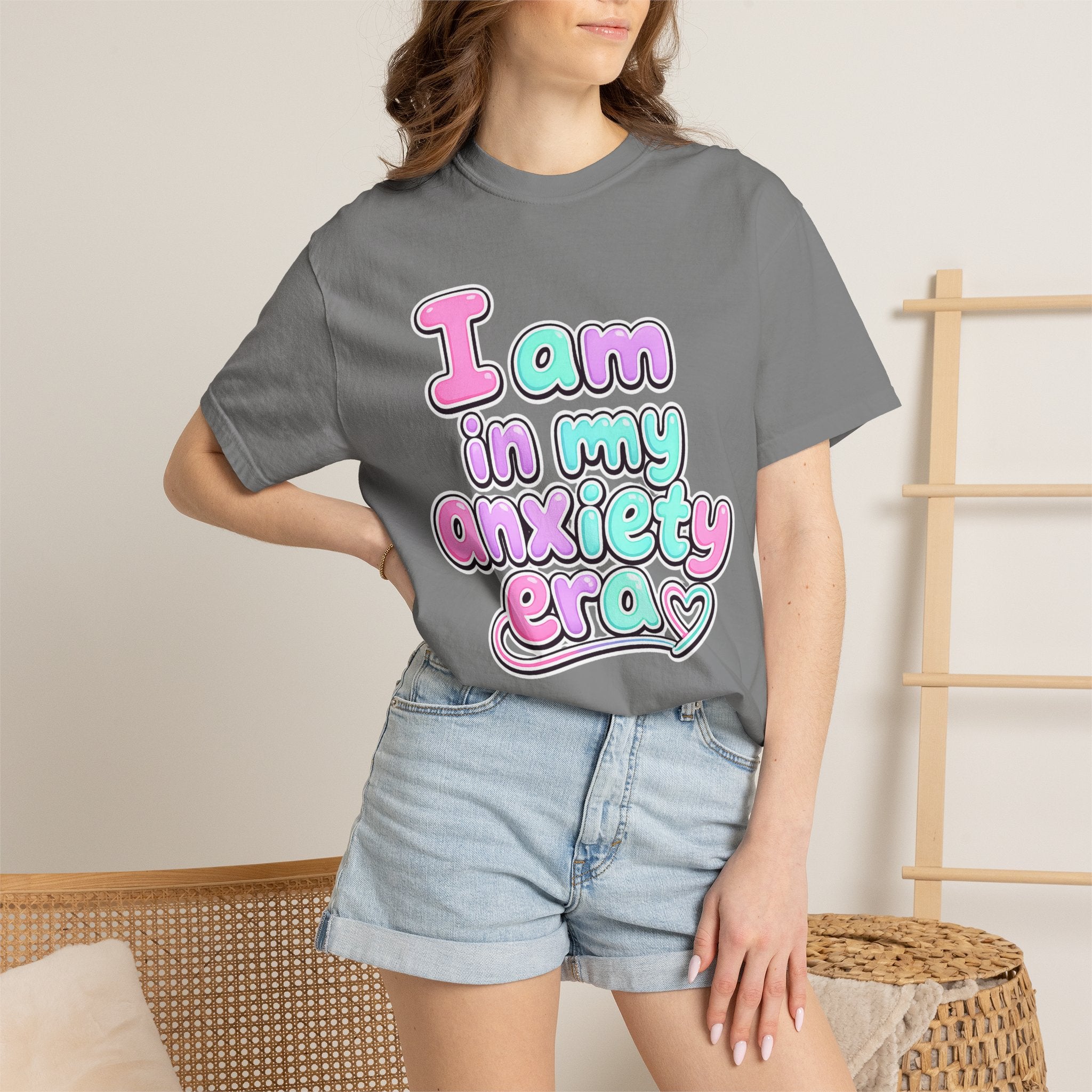 I Am In My Anxiety Era Shirt Anxiety Awareness T Shirt Mental Health Tee Cute Pastel Graphic Shirt Self Care Gift Unisex Apparel