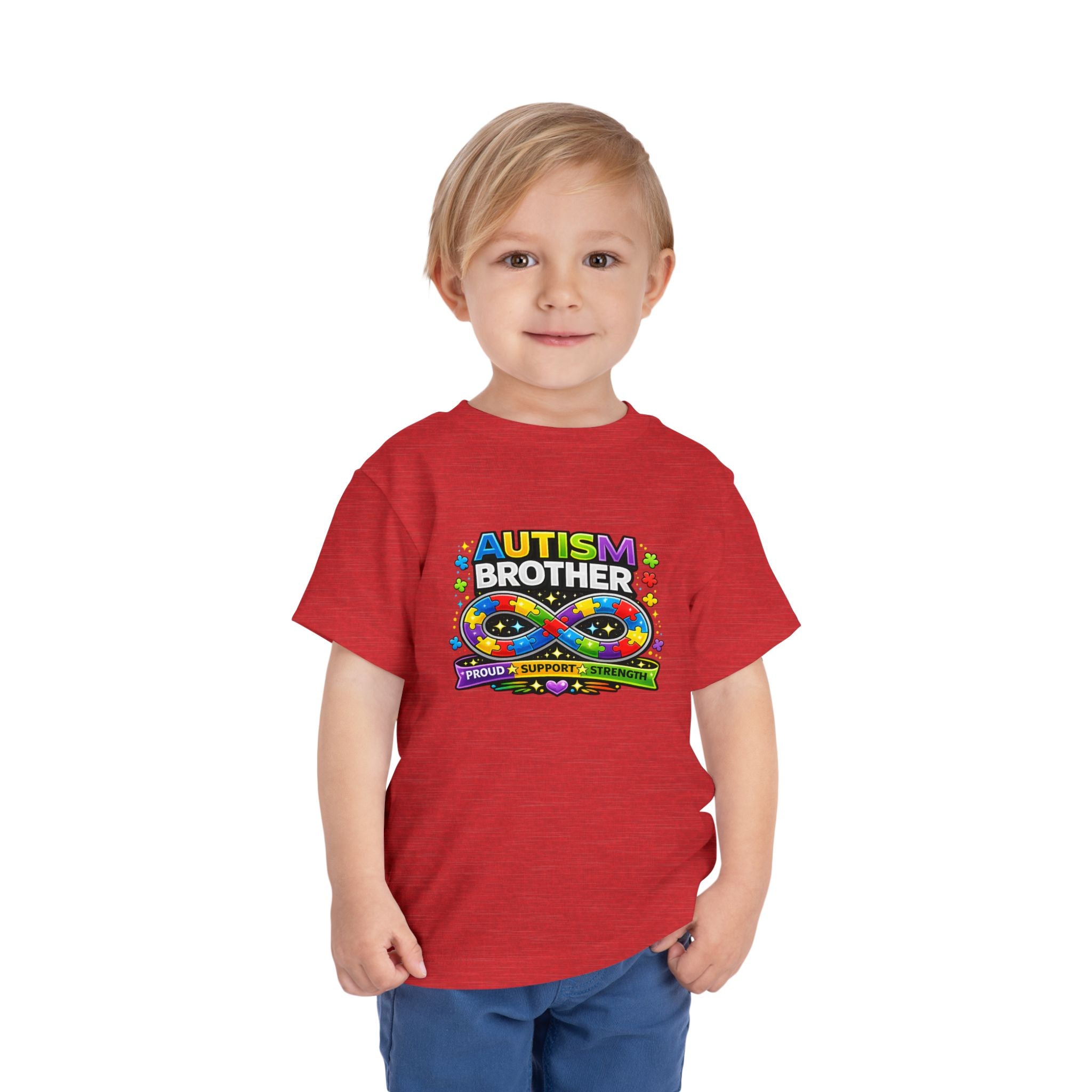 Autism Brother Toddler Tee | Puzzle Ribbon Support