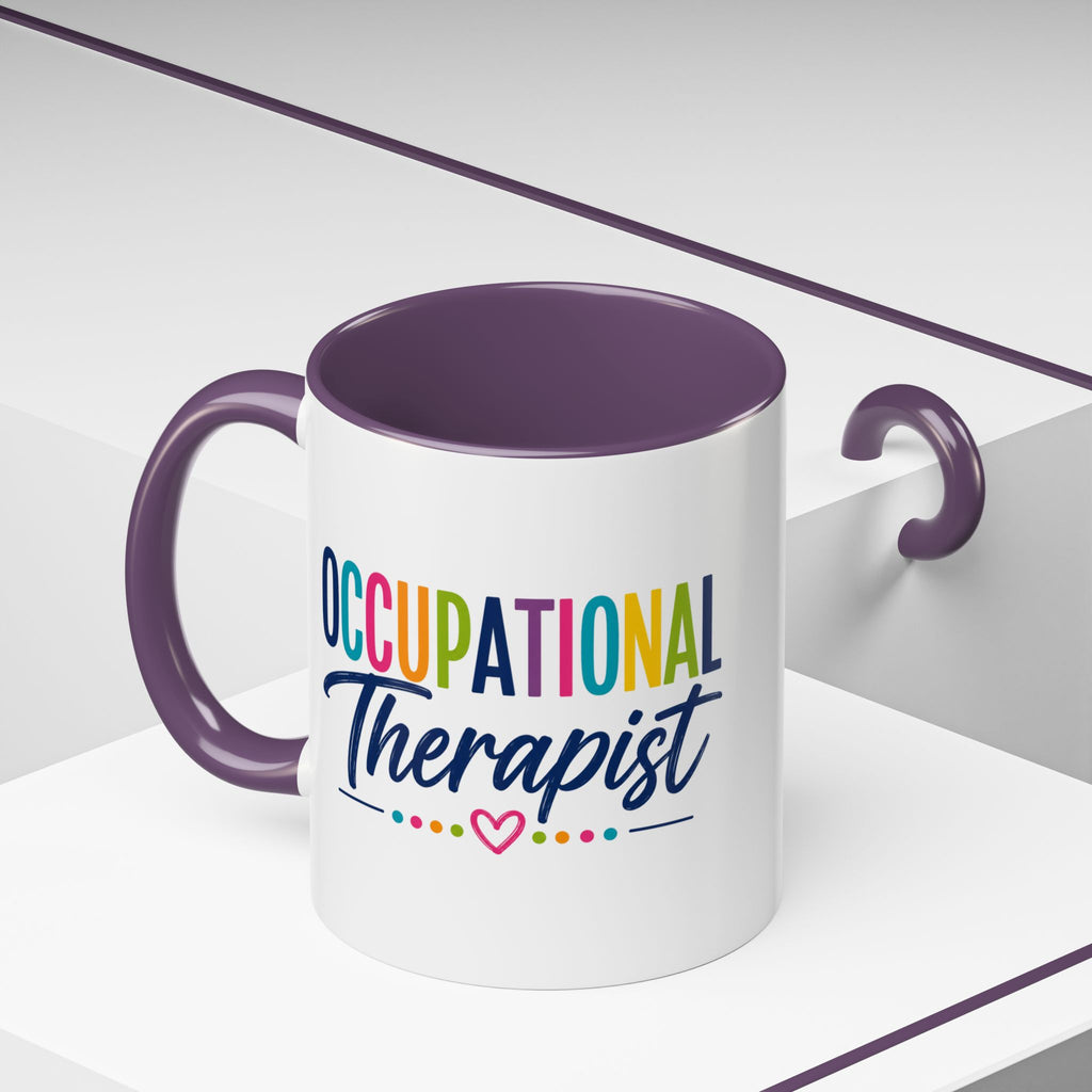 Occupational Therapist Mug | Accent Coffee Mug, Colorful Script 11oz 15oz