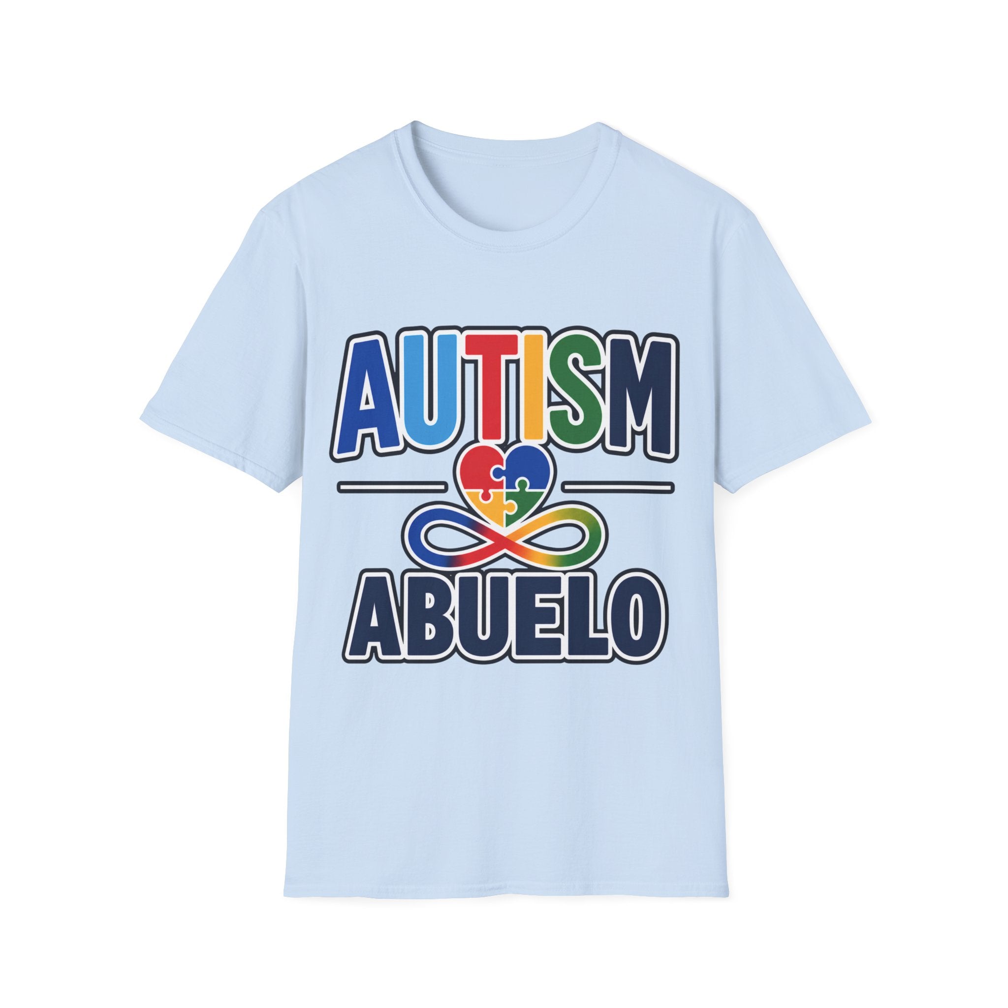 Autism Puzzle Heart Infinity Abuelo T-Shirt | Grandfather Awareness Tee