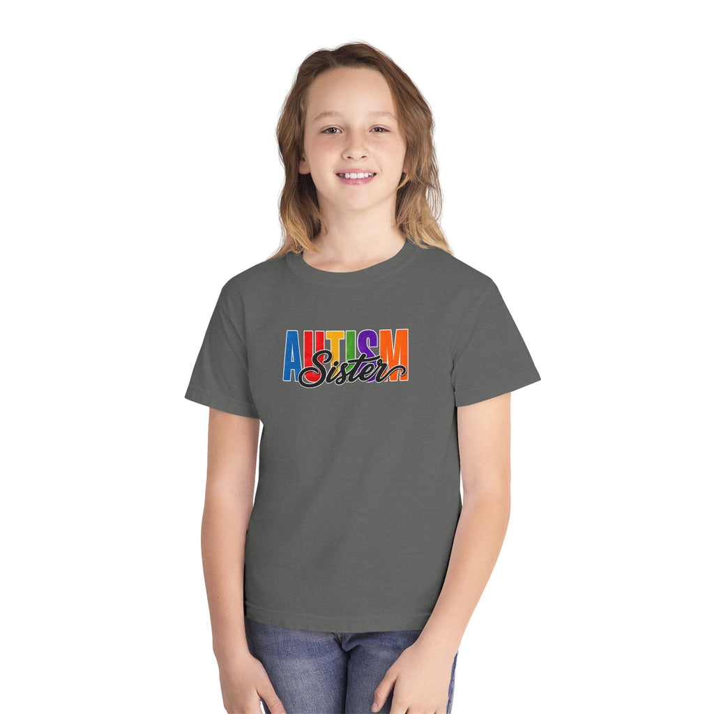 Autism Sister Youth Shirt Kids Autism Sister T Shirt Proud Autism Sibling Tee Autism Awareness Autism Acceptance Gift for Girls
