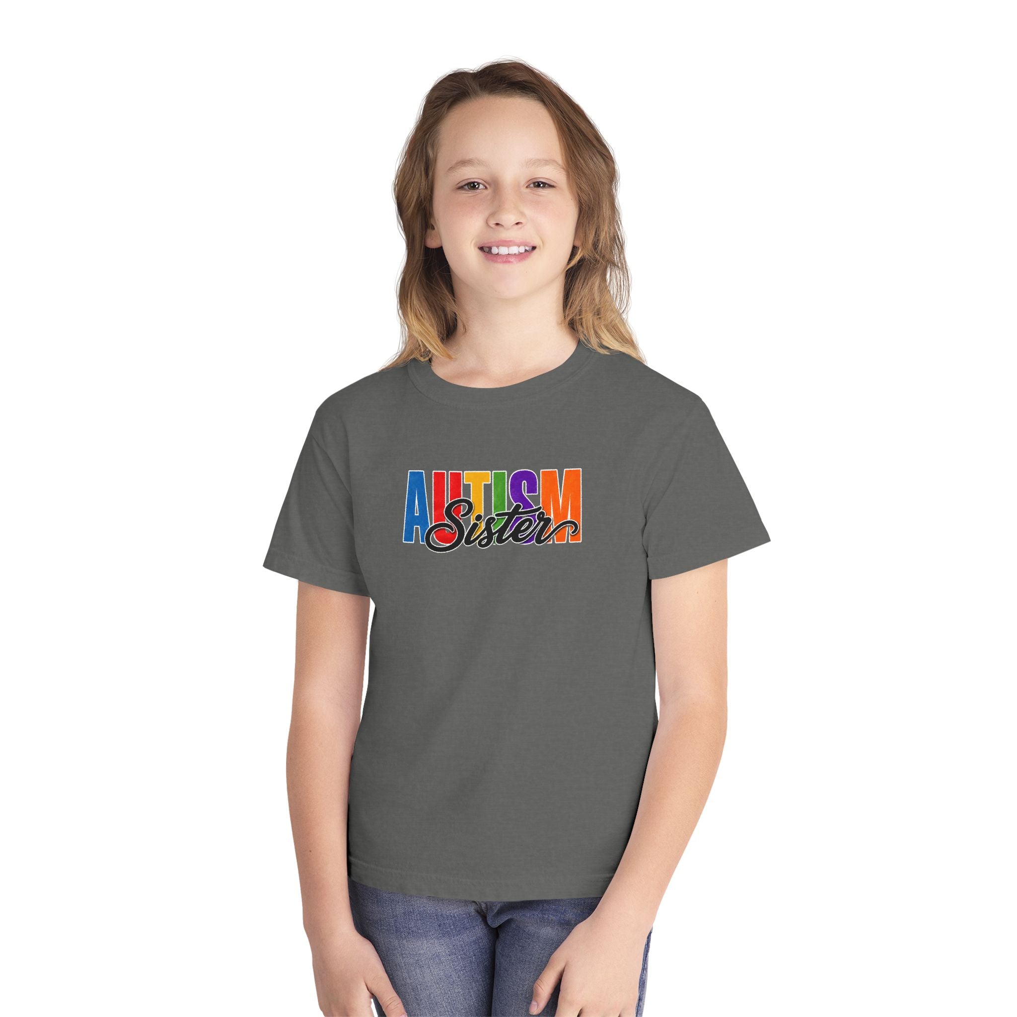 Autism Sister Youth Shirt Kids Autism Sister T Shirt Proud Autism Sibling Tee Autism Awareness Autism Acceptance Gift for Girls