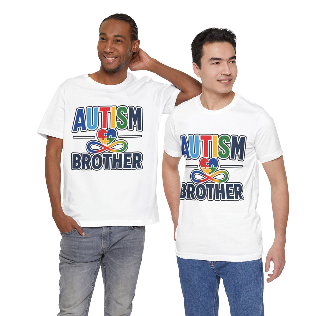 Autism Brother Shirt | Puzzle Heart Infinity T-Shirt | Proud Autism Sibling Tee | Autism Awareness & Acceptance Gift for Brother