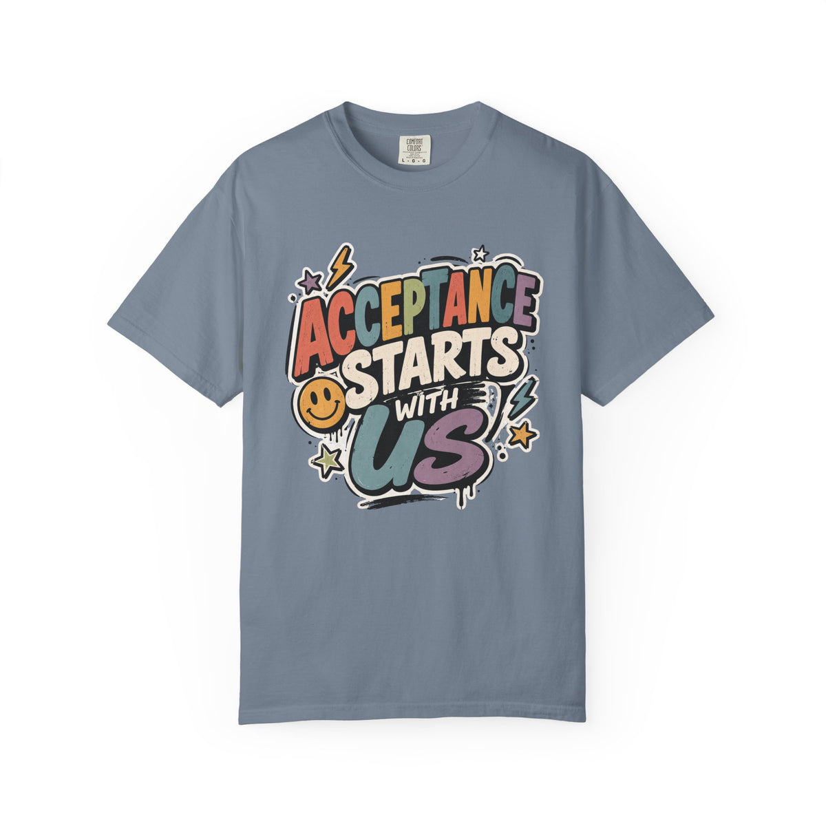 Acceptance Starts With Us T-Shirt, Positive Message Graphic Tee, Autism Acceptance Shirt, Inclusion Advocate Gift, Special Ed Teacher