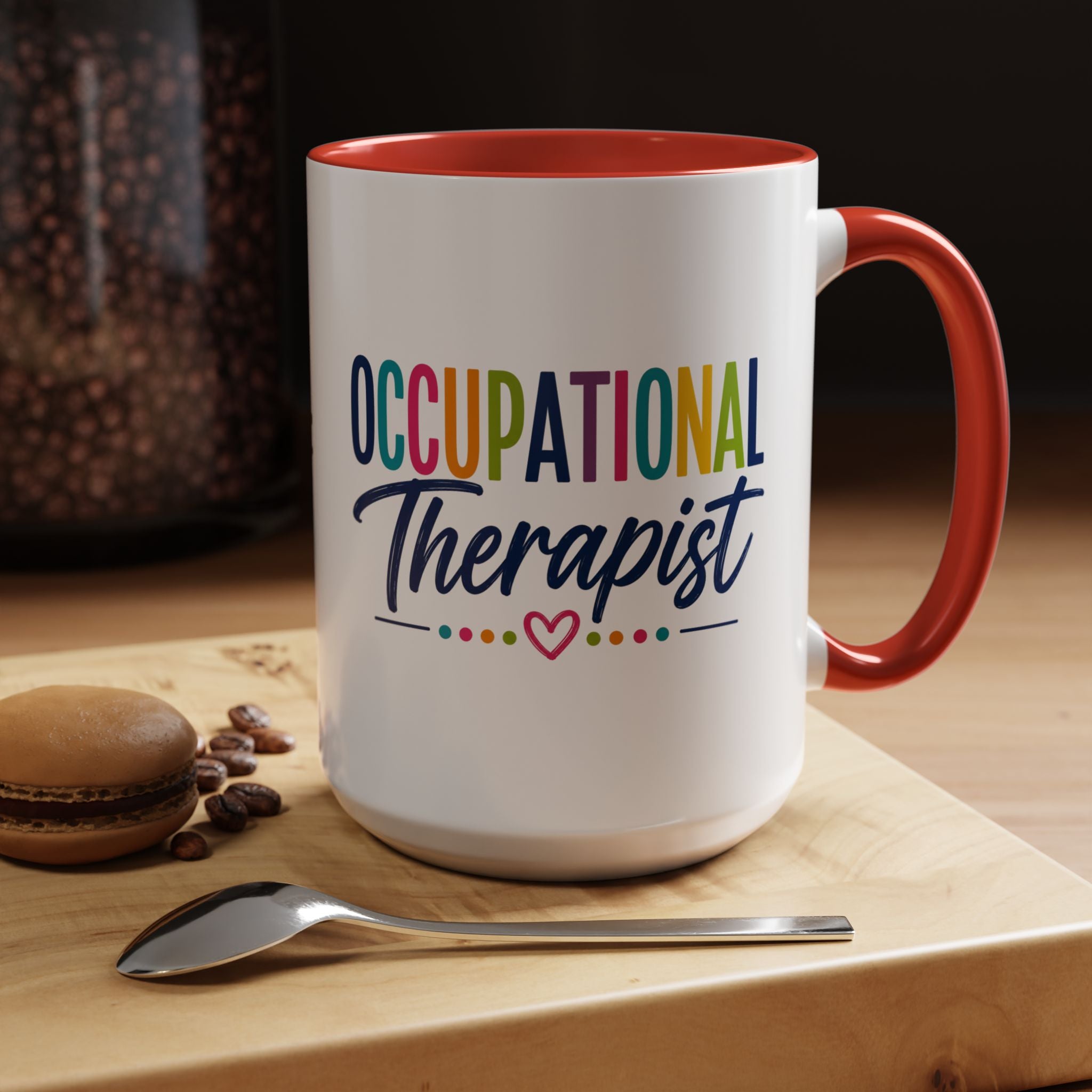 Occupational Therapist Mug | Accent Coffee Mug, Colorful Script 11oz 15oz