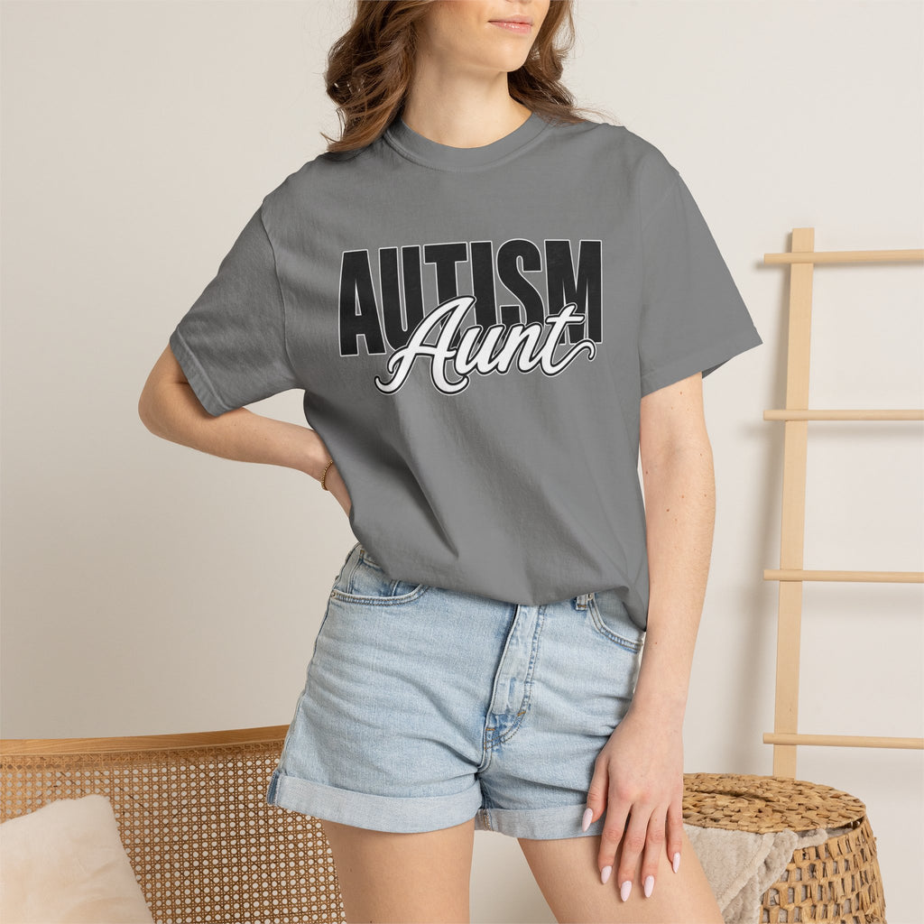 Autism Aunt Shirt Proud Autism Aunt T Shirt Autism Awareness Autism Acceptance Gift Puzzle Heart Special Needs Family Tee