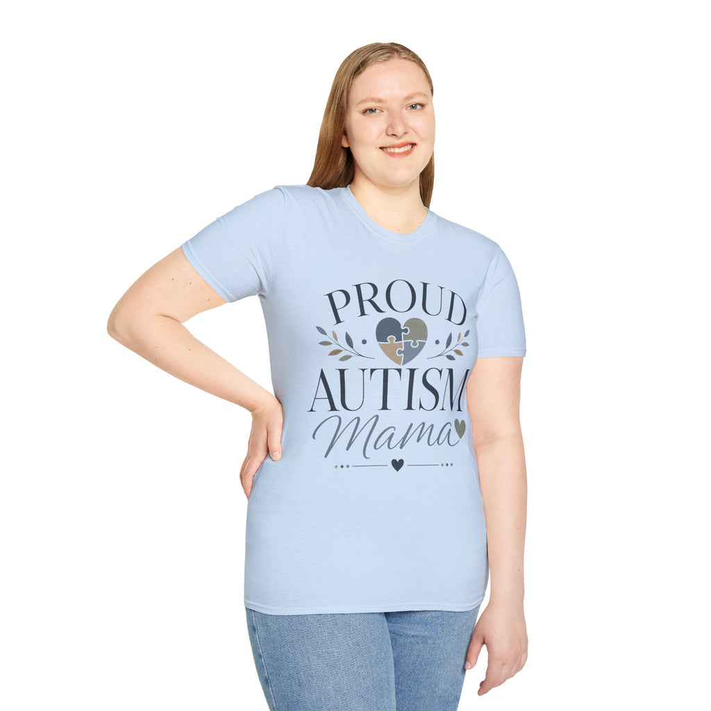 Proud Autism Mama T-Shirt | Puzzle Heart Awareness Tee | Special Needs