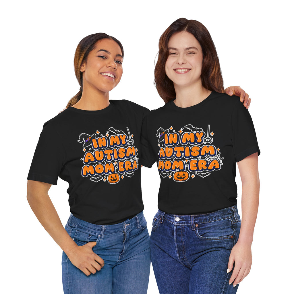 In My Autism Mom Era Tee | Halloween Pumpkin Witch Bat Spiderweb