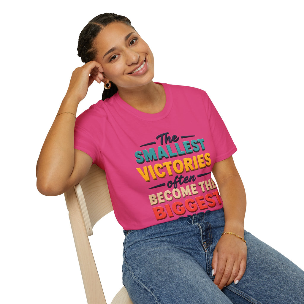 The Smallest Victories Quote T-Shirt | Inspirational Typography Tee