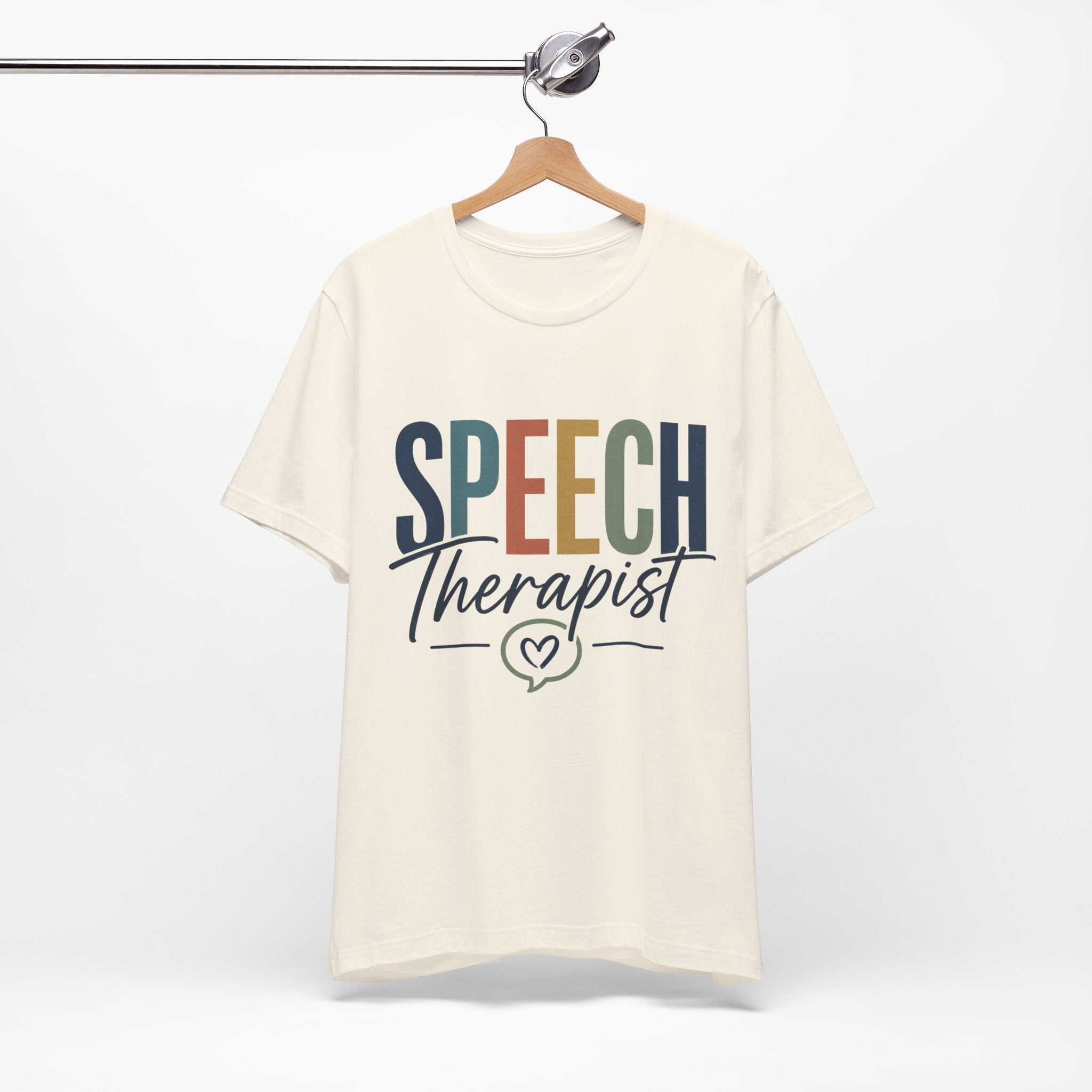 Speech Therapist Shirt | SLP T-Shirt | Heart Typography Graphic Tee | Speech Language Pathologist Gift | Therapist Appreciation Apparel