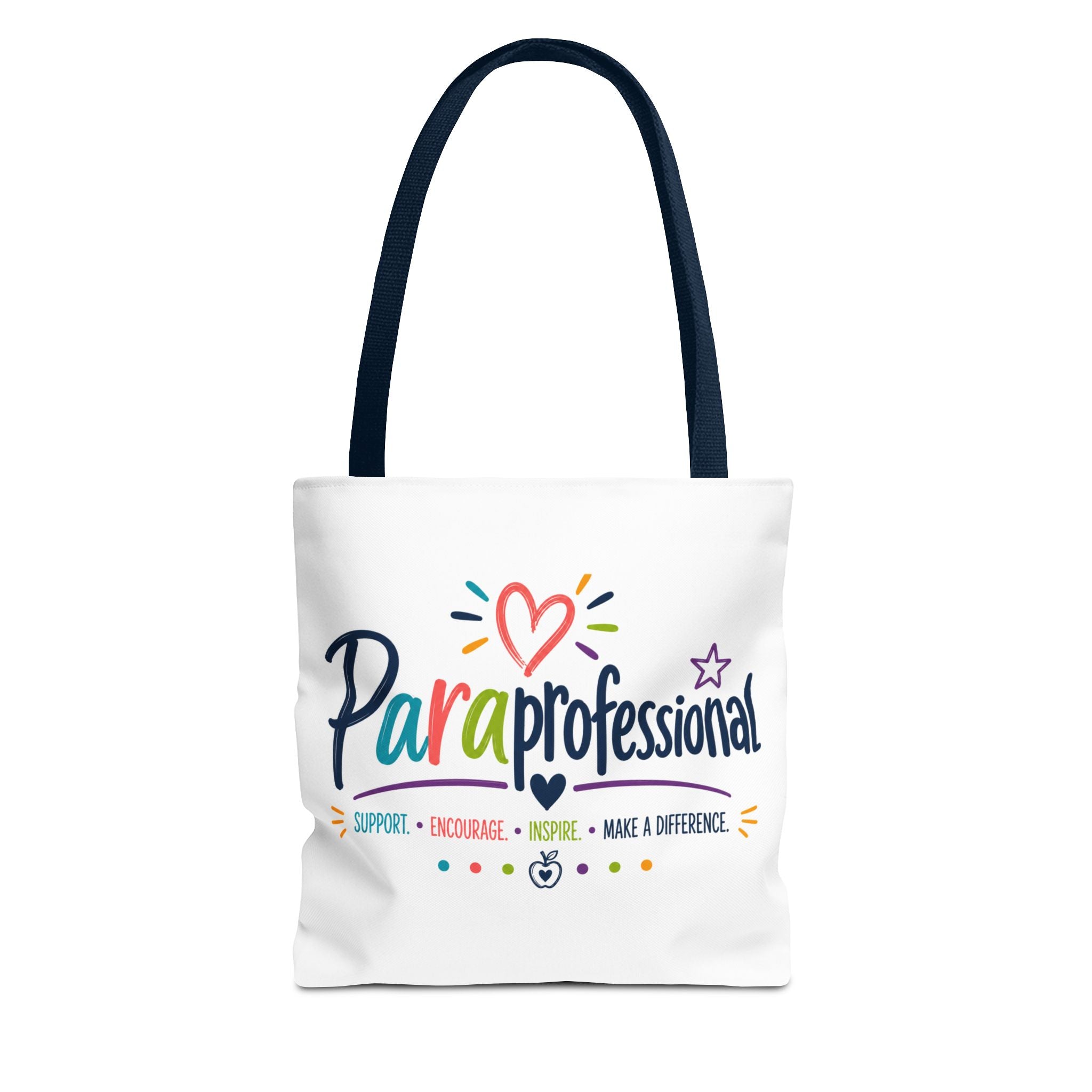 Paraprofessional Heart Logo Tote Bag | School Staff Appreciation