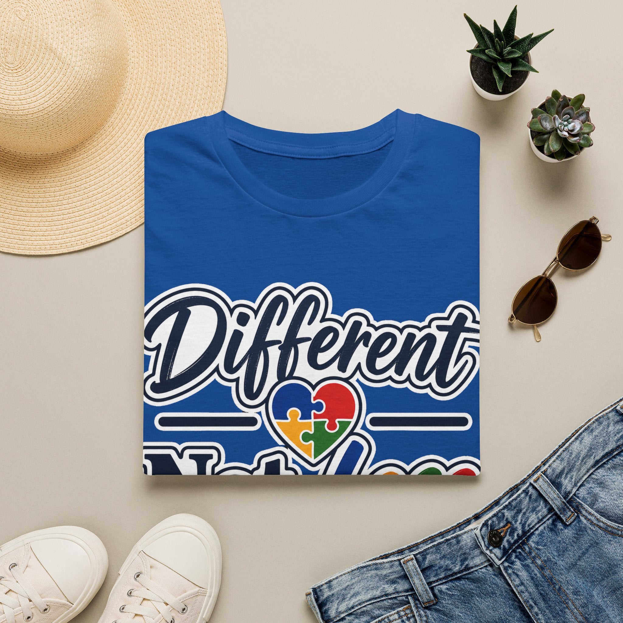 Different Not Less T-Shirt | Autism Awareness Puzzle Heart & Infinity Shirt