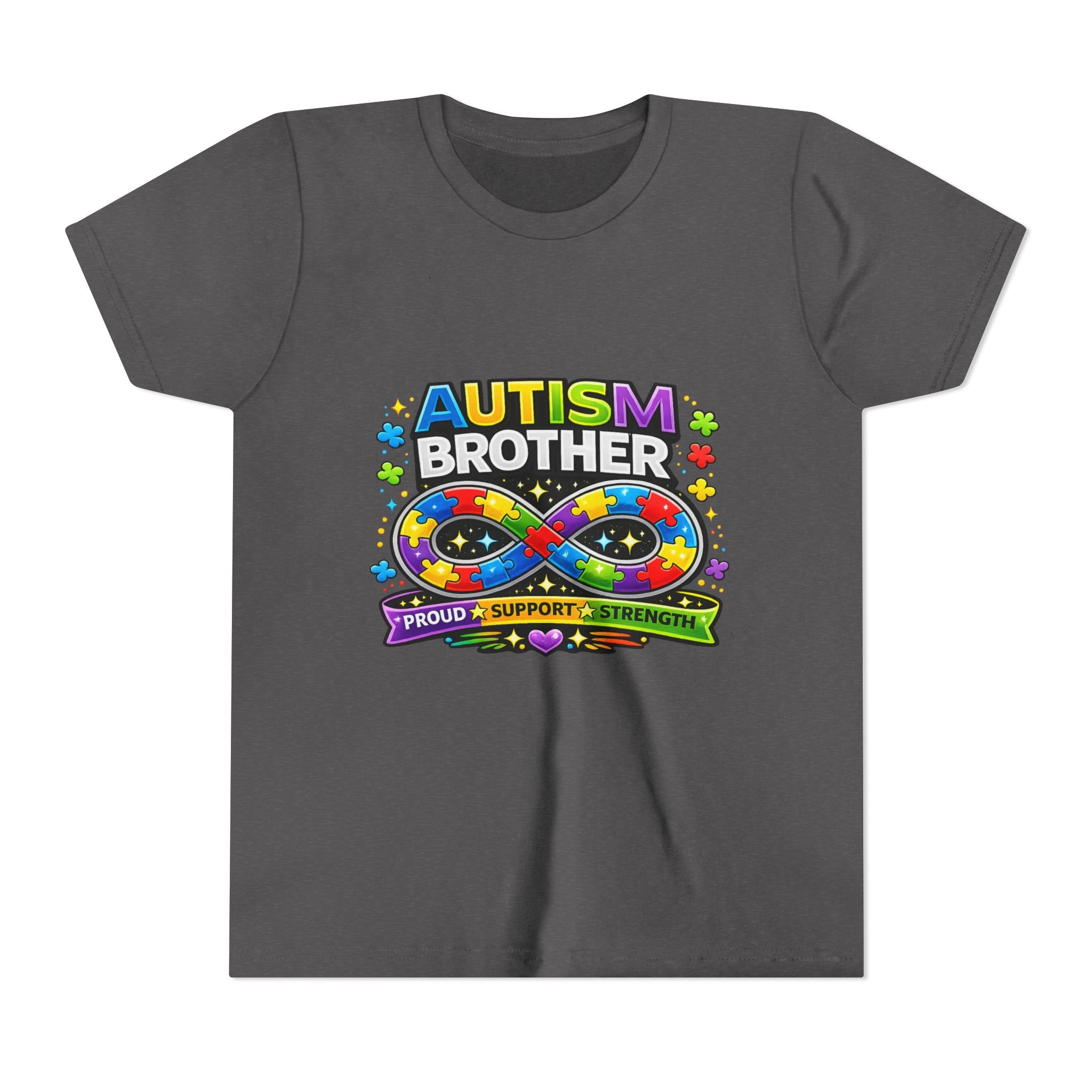 Autism Brother Shirt | Autism Sibling Tee | Infinity Puzzle Shirt | Proud Support Strength | Autism Acceptance Gift for Brother